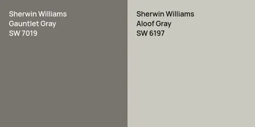 SW 7019 Gauntlet Gray vs SW 6197 Aloof Gray