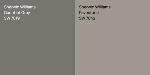 SW 7019 Gauntlet Gray vs SW 7642 Pavestone