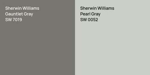 SW 7019 Gauntlet Gray vs SW 0052 Pearl Gray