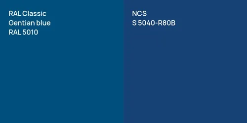 RAL 5010  Gentian blue vs S 5040-R80B 