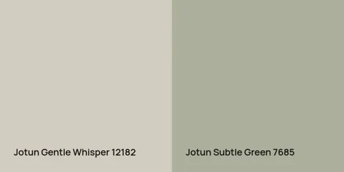 12182 Gentle Whisper vs 7685 Subtle Green