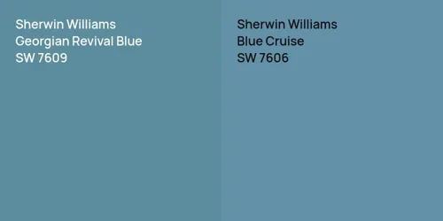 SW 7609 Georgian Revival Blue vs SW 7606 Blue Cruise