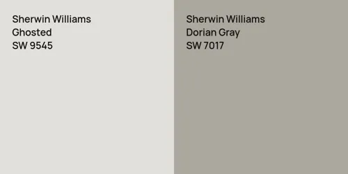 SW 9545 Ghosted vs SW 7017 Dorian Gray