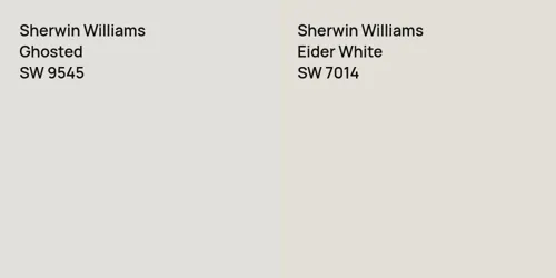 SW 9545 Ghosted vs SW 7014 Eider White