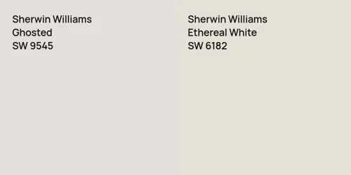 SW 9545 Ghosted vs SW 6182 Ethereal White