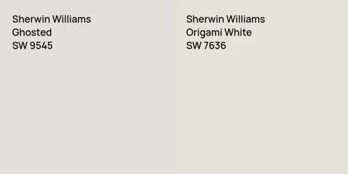 SW 9545 Ghosted vs SW 7636 Origami White