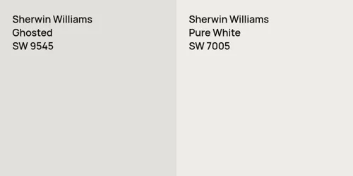 SW 9545 Ghosted vs SW 7005 Pure White