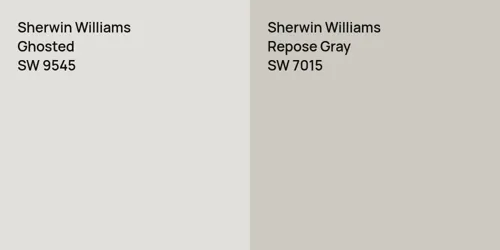 SW 9545 Ghosted vs SW 7015 Repose Gray