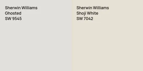 SW 9545 Ghosted vs SW 7042 Shoji White