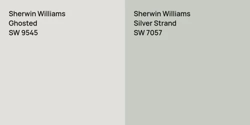 SW 9545 Ghosted vs SW 7057 Silver Strand