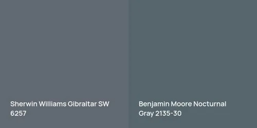 SW 6257 Gibraltar vs 2135-30 Nocturnal Gray