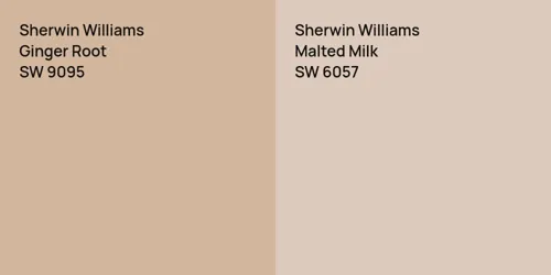 SW 9095 Ginger Root vs SW 6057 Malted Milk