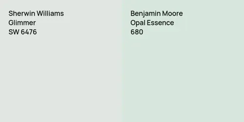 SW 6476 Glimmer vs 680 Opal Essence