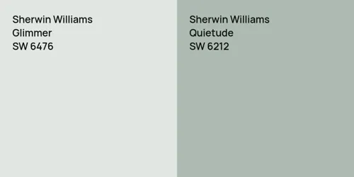 SW 6476 Glimmer vs SW 6212 Quietude