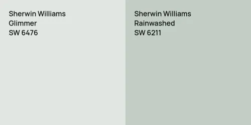 SW 6476 Glimmer vs SW 6211 Rainwashed