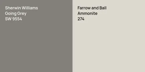 SW 9554 Going Grey vs 274 Ammonite