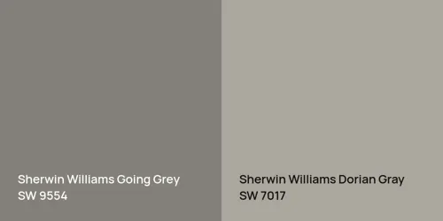 SW 9554 Going Grey vs SW 7017 Dorian Gray