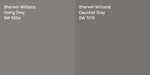 SW 9554 Going Grey vs SW 7019 Gauntlet Gray