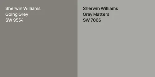 SW 9554 Going Grey vs SW 7066 Gray Matters