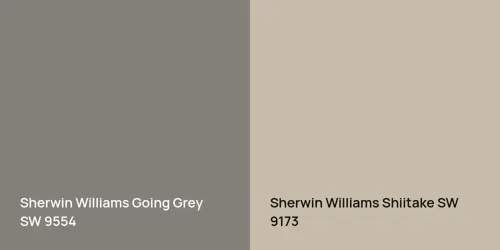 SW 9554 Going Grey vs SW 9173 Shiitake