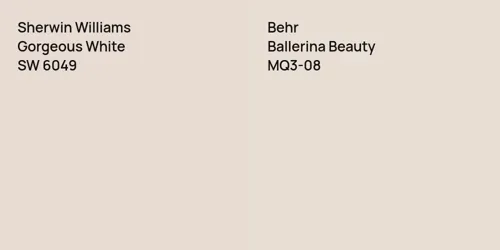 SW 6049 Gorgeous White vs MQ3-08 Ballerina Beauty