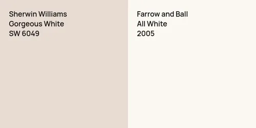 SW 6049 Gorgeous White vs 2005 All White