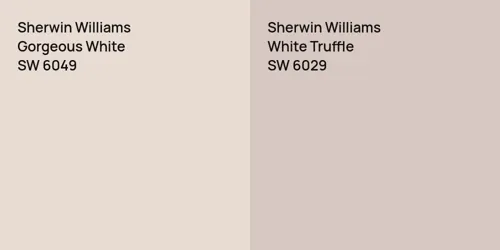 SW 6049 Gorgeous White vs SW 6029 White Truffle