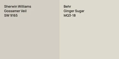 SW 9165 Gossamer Veil vs MQ3-18 Ginger Sugar