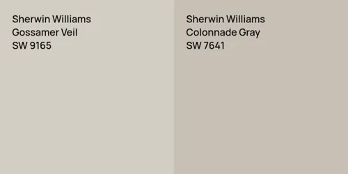 SW 9165 Gossamer Veil vs SW 7641 Colonnade Gray