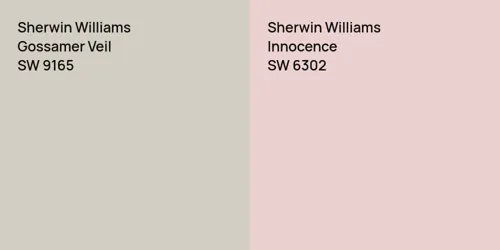 SW 9165 Gossamer Veil vs SW 6302 Innocence