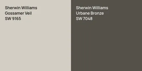 SW 9165 Gossamer Veil vs SW 7048 Urbane Bronze