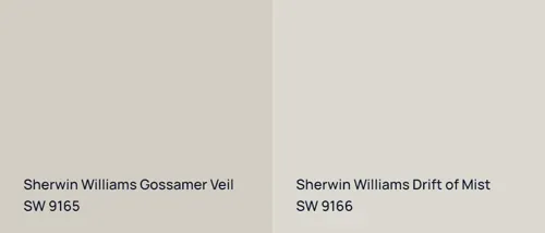 SW 9165 Gossamer Veil vs SW 9166 Drift of Mist