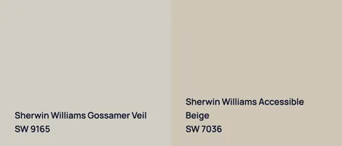 SW 9165 Gossamer Veil vs SW 7036 Accessible Beige