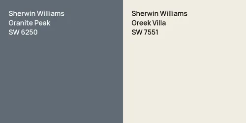 SW 6250 Granite Peak vs SW 7551 Greek Villa