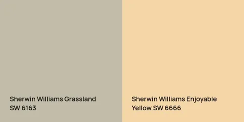 SW 6163 Grassland vs SW 6666 Enjoyable Yellow