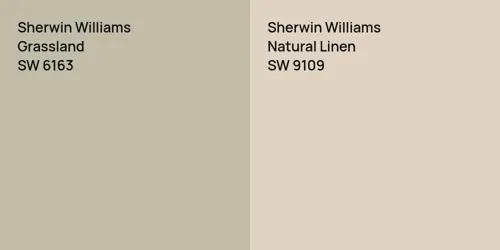 SW 6163 Grassland vs SW 9109 Natural Linen