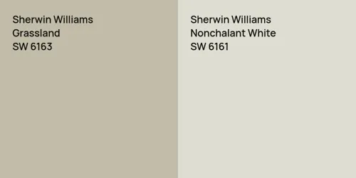 SW 6163 Grassland vs SW 6161 Nonchalant White