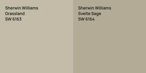 SW 6163 Grassland vs SW 6164 Svelte Sage