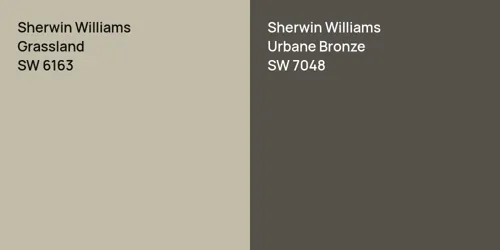 SW 6163 Grassland vs SW 7048 Urbane Bronze