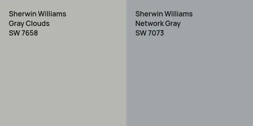 SW 7658 Gray Clouds vs SW 7073 Network Gray