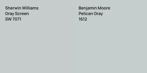 SW 7071 Gray Screen vs 1612 Pelican Gray