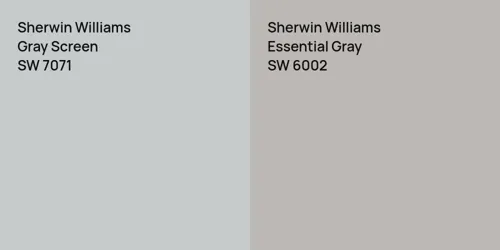 SW 7071 Gray Screen vs SW 6002 Essential Gray