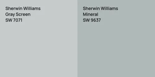 SW 7071 Gray Screen vs SW 9637 Mineral