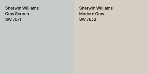 SW 7071 Gray Screen vs SW 7632 Modern Gray