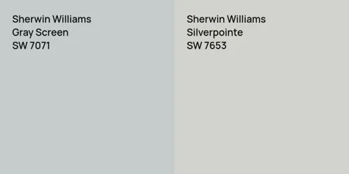 SW 7071 Gray Screen vs SW 7653 Silverpointe