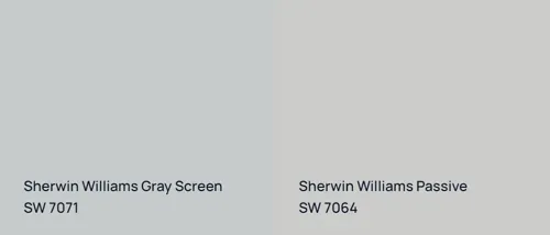 SW 7071 Gray Screen vs SW 7064 Passive