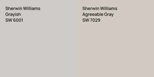 SW 6001 Grayish vs SW 7029 Agreeable Gray