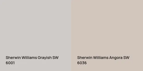 SW 6001 Grayish vs SW 6036 Angora