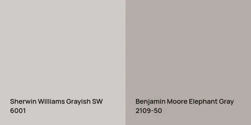 SW 6001 Grayish vs 2109-50 Elephant Gray