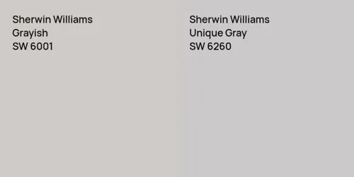 SW 6001 Grayish vs SW 6260 Unique Gray